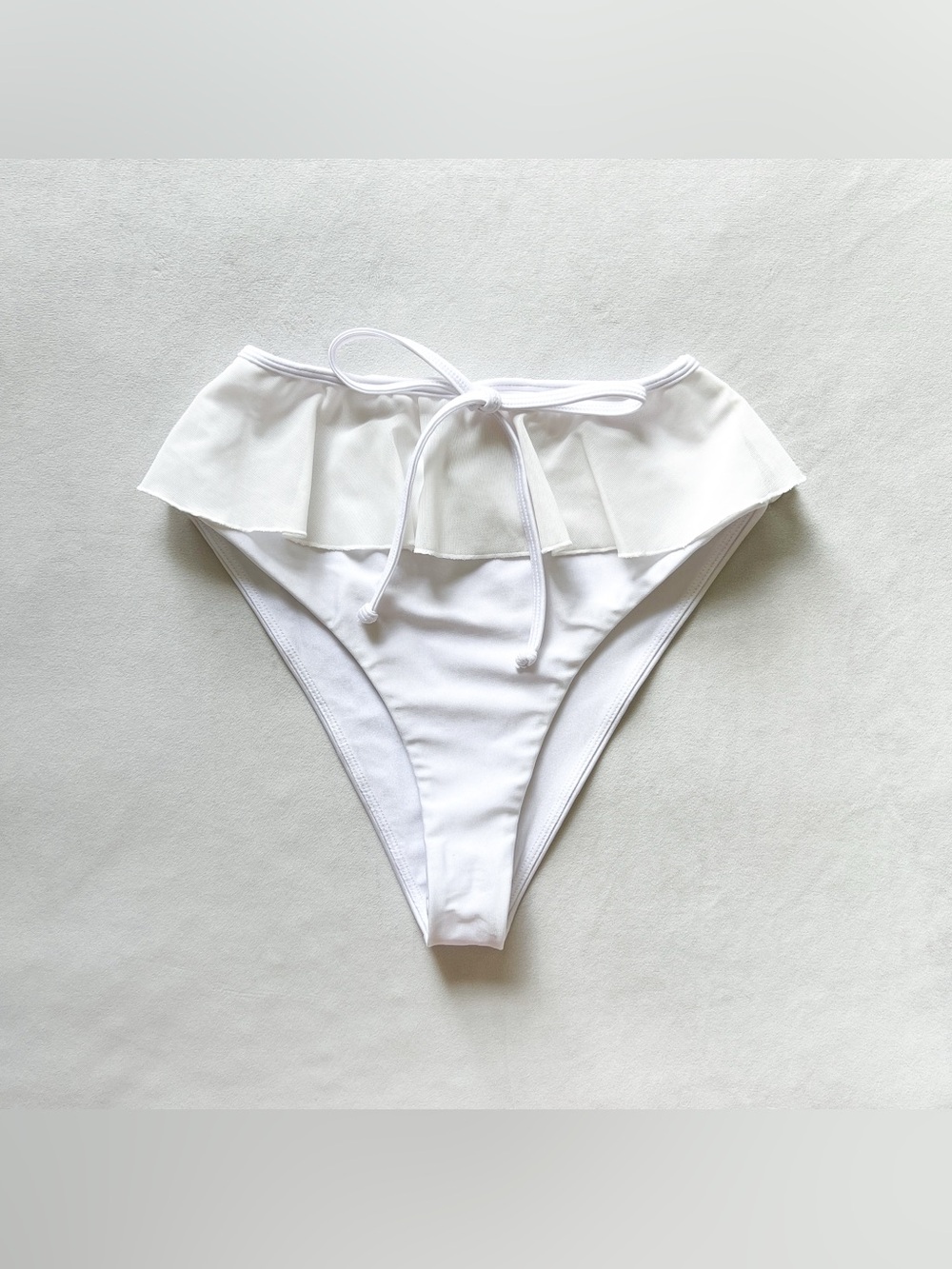 Tularosa White Ruffle Bikini Bottom - Small
